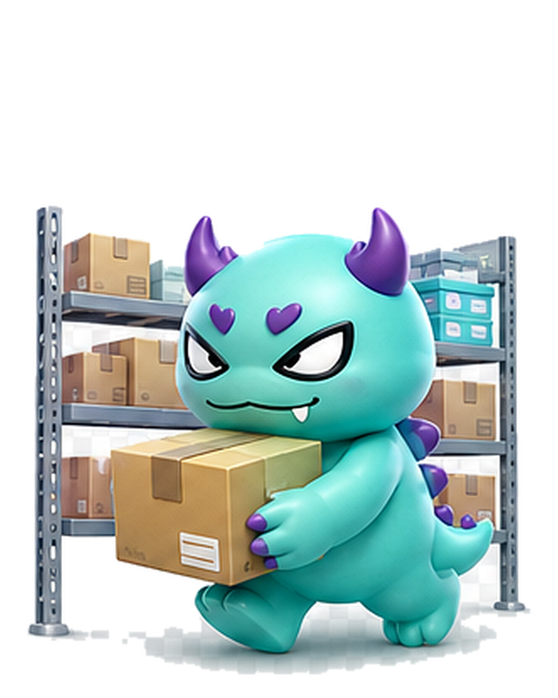 Delivery to PIKOBUY Warehouse — Pikobuy mascot