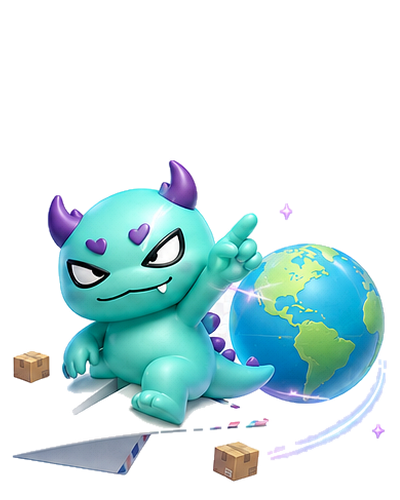 Worldwide Shipping — Pikobuy mascot
